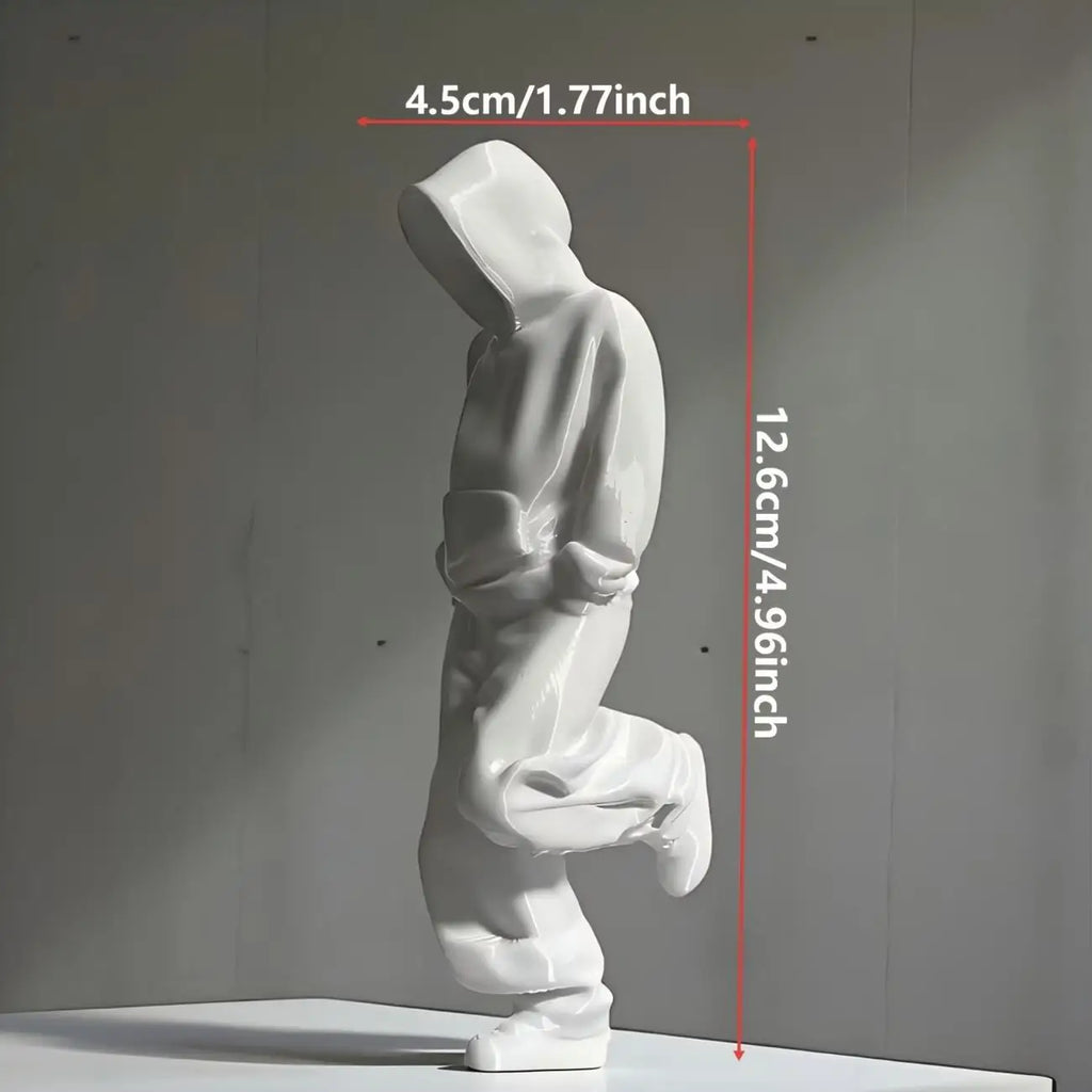 Faceless Thinker Statue Set – Black & White Minimalist Decor Decorative Figurine QXL