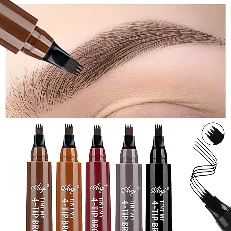 JUJU Dream 4-in-1 Waterproof Liquid Eyebrow Pencil – 5 Colors Liquid Eyebrow Pencil QXL