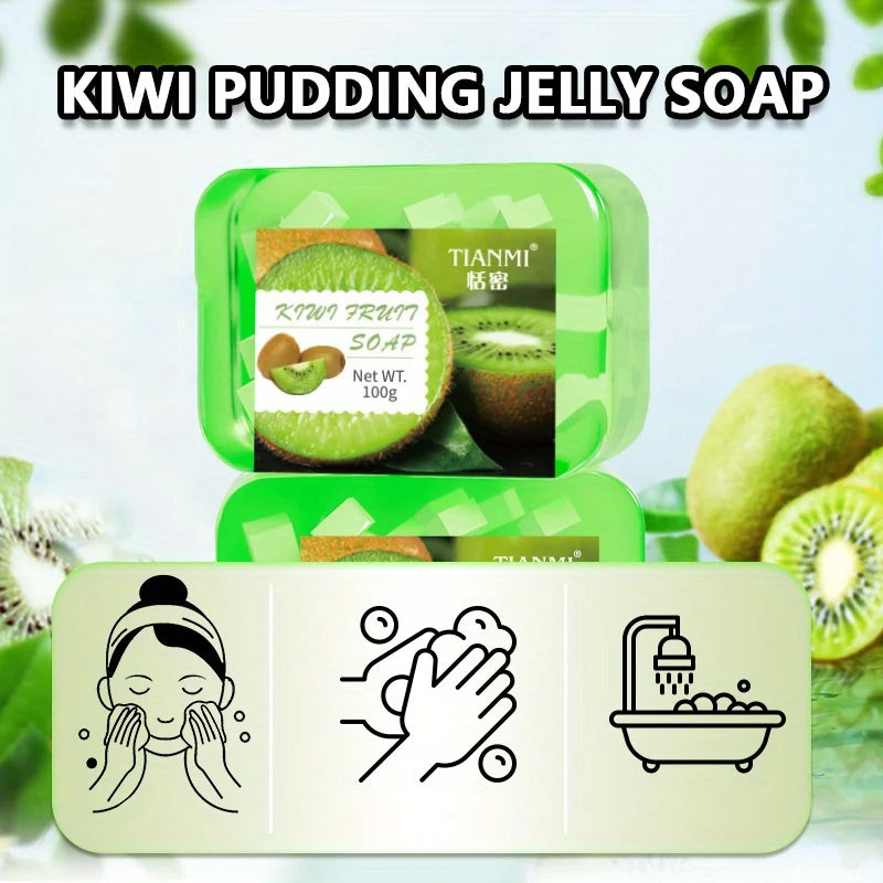 Kiwi Jelly Soap – Cleansing, Makeup Removing & Moisturizing Jelly Cleansing Soap QXL