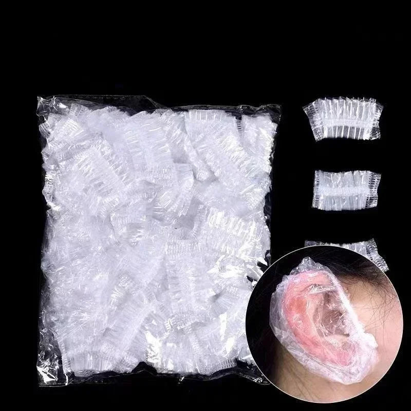 100-Pack Disposable Waterproof Ear Covers – Hair Dye & Bath Disposable Ear Covers QXL