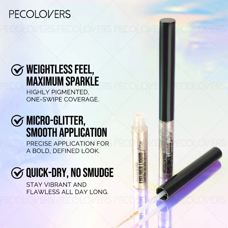 PECOLOVERS Dip-On Shimmer Eyeliner | Cream Eye Makeup Cream Eyeliner QXL