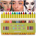 16-Color Face & Body Paint Crayons | Non-Toxic Halloween Kit Face & Body Paint QXL 16pcs