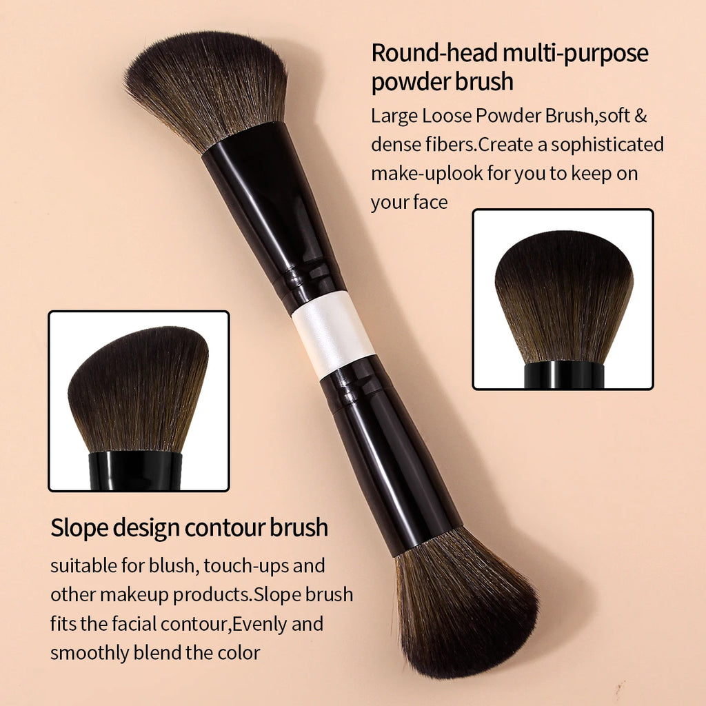KOSSHOW Dual-Ended Contour Brush | Bronzer & Highlighter Contour Makeup Brush QXL