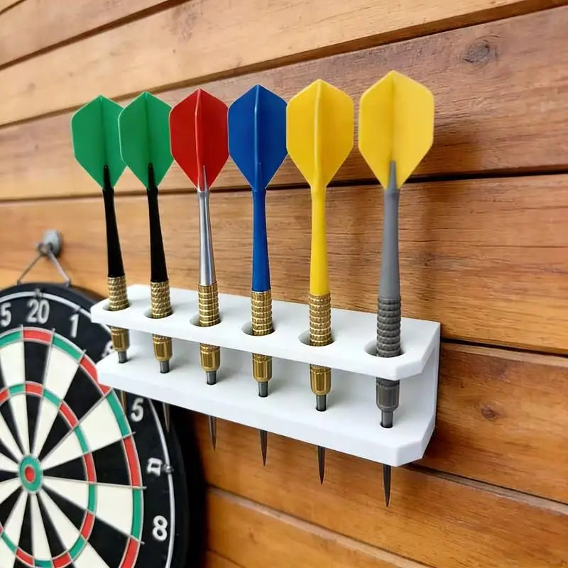 6-Slot Wall Dart Holder | Plastic Dart Storage Rack 1 or 3 Pack Dart Wall Holder QXL