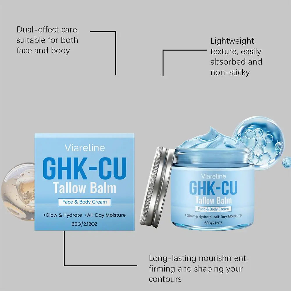 GHK-CU Copper Peptide Blue Cream | Deep Hydration 60g Copper Peptide Cream QXL