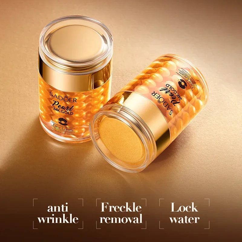 SADOER 24K Gold Pearl Collagen Face Cream | Brightening & Firming Face Moisturizer Cream QXL