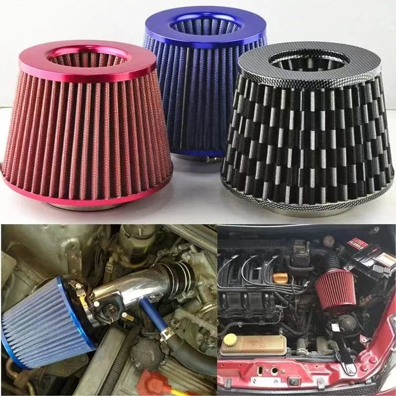 3" 76mm Universal Cold Air Intake Kit | High-Flow Cone Filter Cold Air Intake Kit QXL