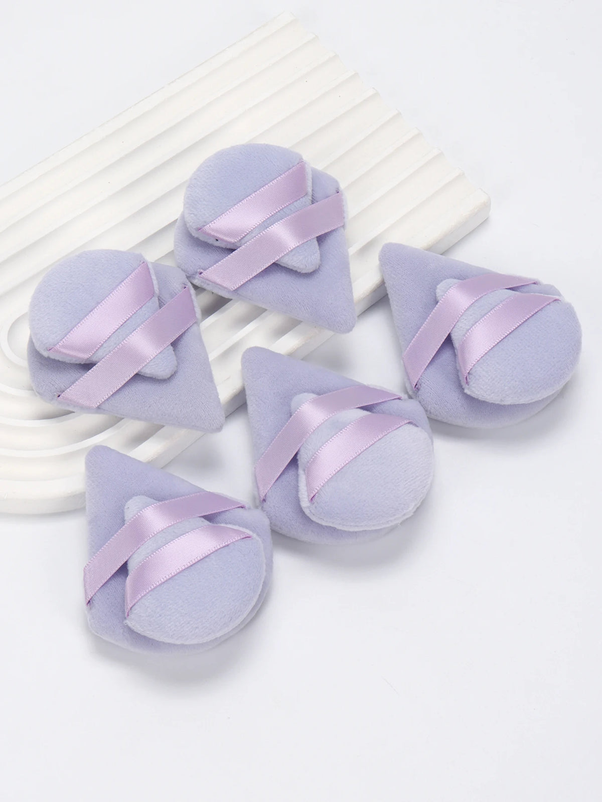 100-Pc Triangular Powder Puff Set | Large & Mini Makeup Sponges Makeup Powder Puff QXL