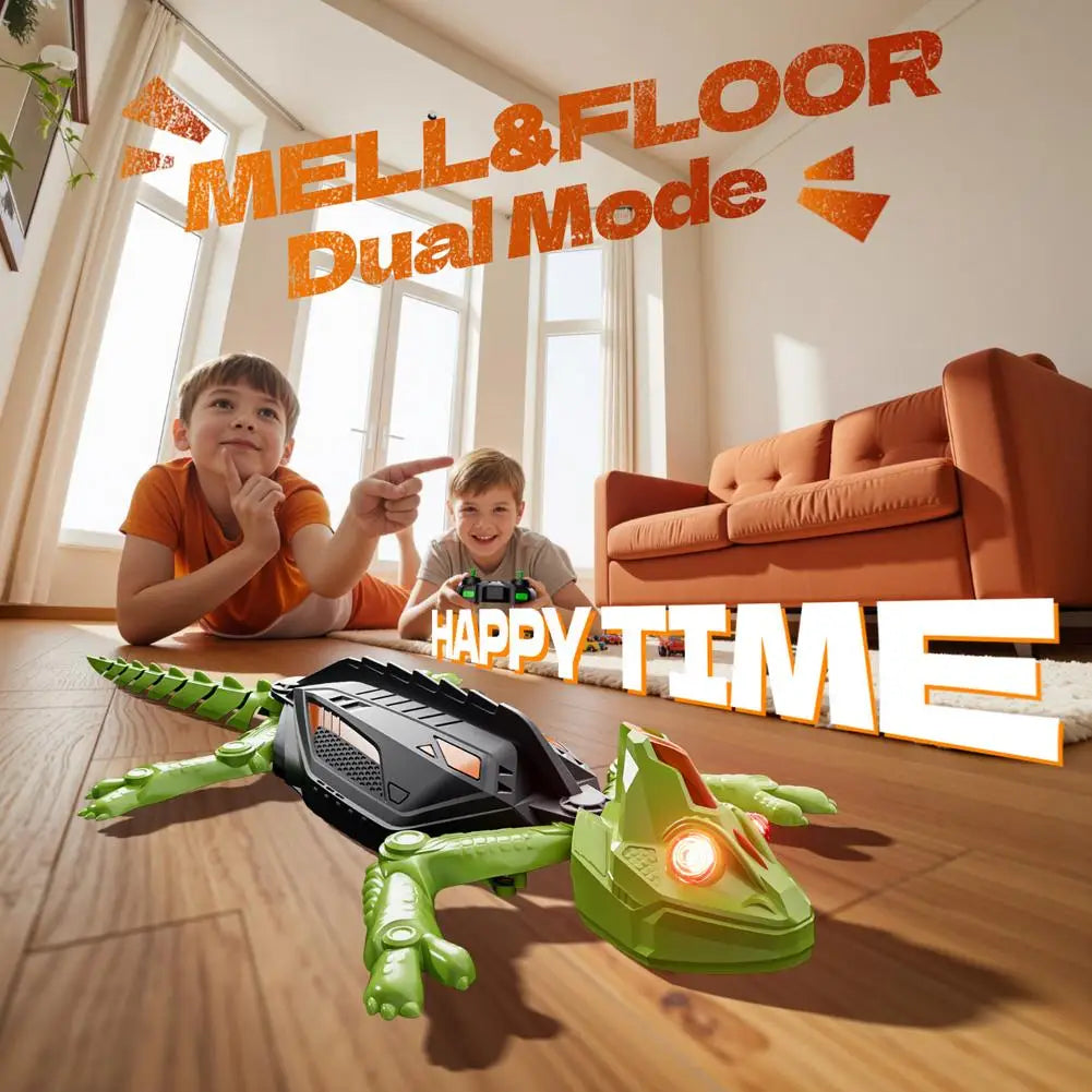 RC Wall Climbing Gecko Robot Toy | LED Eyes & 8m Remote RC Robot Toy QXL