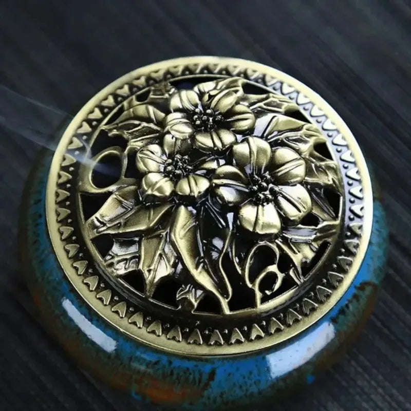 Ice Crack Ceramic Incense Burner with Hollow Lid | Cone & Stick Incense Burner QXL
