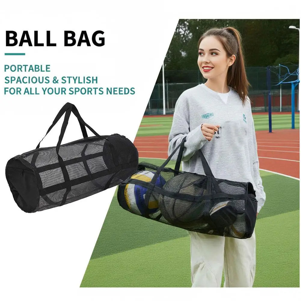 Mesh Sports Ball Bag – Basketball Football Volleyball Storage Sports Ball Bag QXL