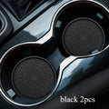 2-Pack Floral Car Cup Holder Coasters | Anti-Slip Pad Car Cup Holder Coaster QXL black 2pcs