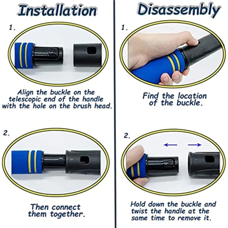 3-in-1 Extendable Car Snow Brush & Ice Scraper – Foam Grip Car Snow Brush QXL