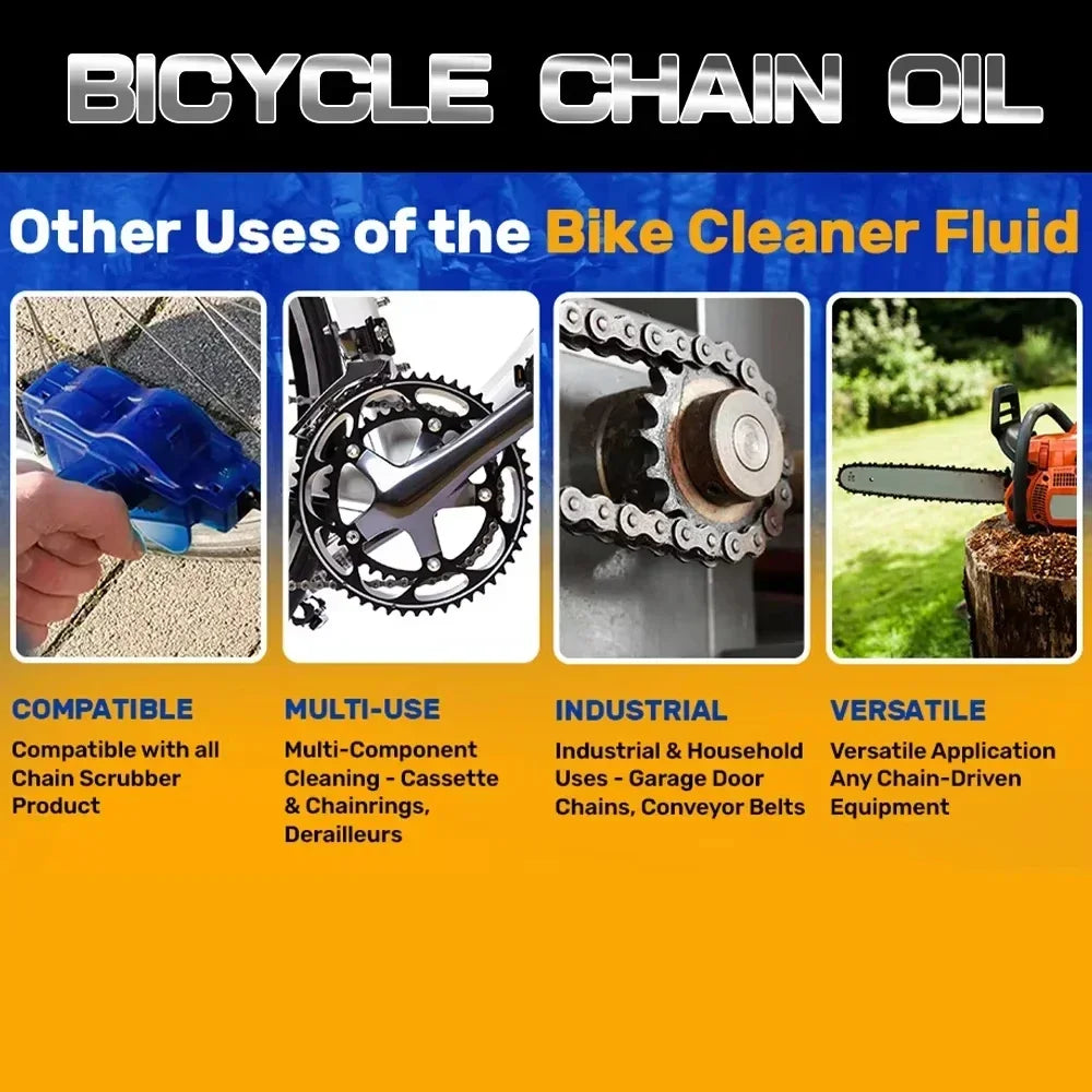 Bike Chain Cleaner Kit | Lubricant, Degreaser & Scrubber Tool Chain Cleaning Kit QXL