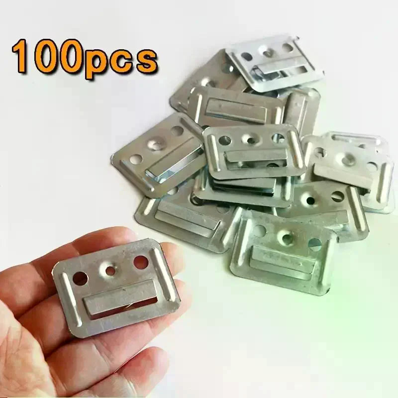 100-Pack Metal WPC Wall Panel Clips | Fluted Cladding Fasteners Wall Panel Clips QXL