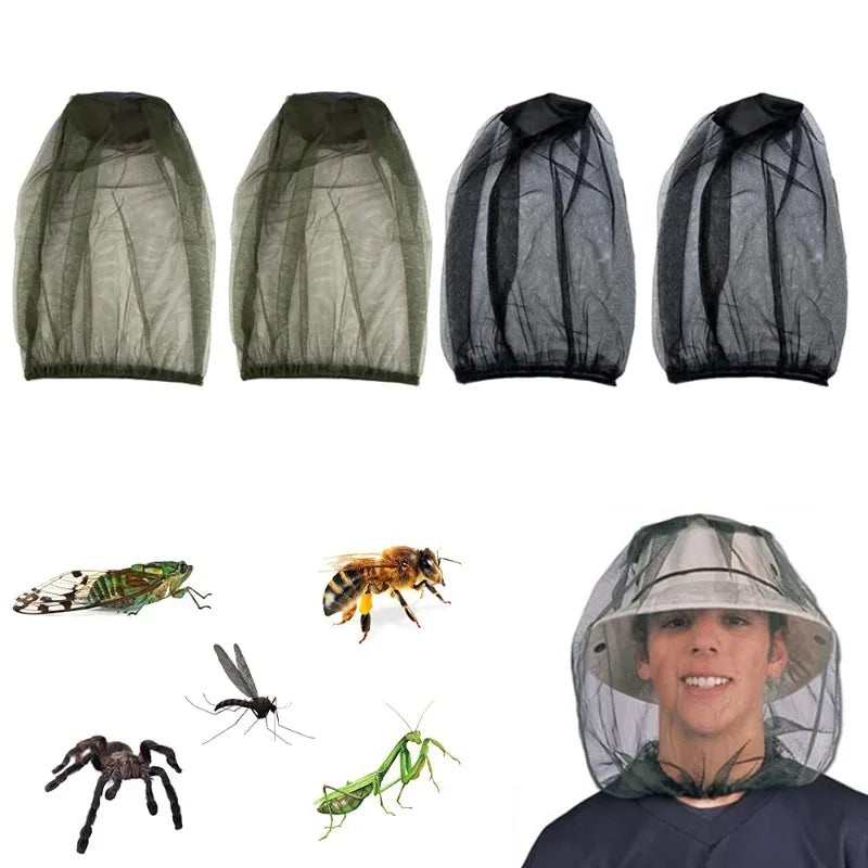 2-Pack Insect Head Net Mesh Mask | Fishing, Camping & Hiking Insect Head Net QXL