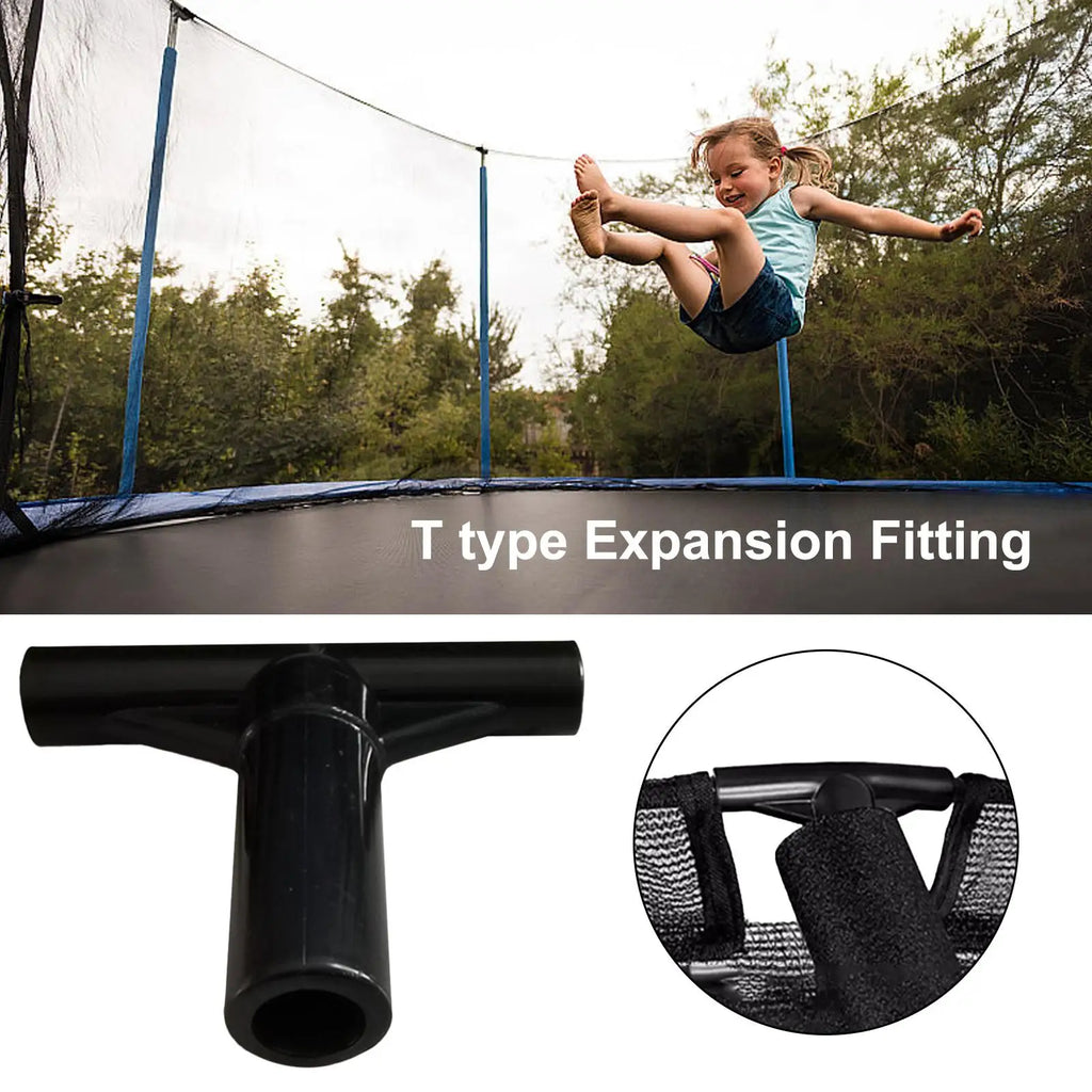 Trampoline Enclosure T-Joint Pole Connector | PP Tube Part Trampoline Parts QXL