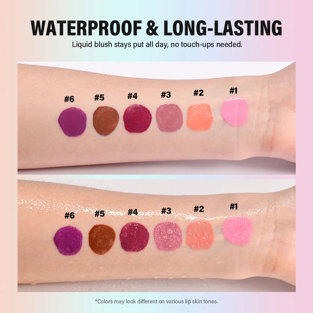 Liquid Blush Stick Sponge Tip | 6 Matte Shades Waterproof Liquid Blush Stick QXL