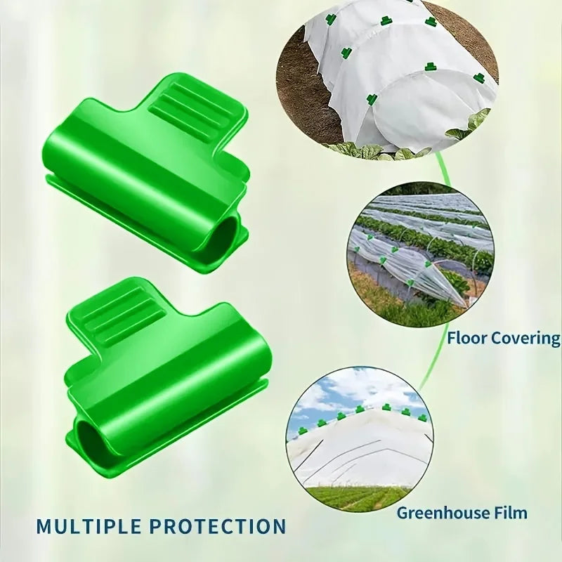20-Pack Green Greenhouse Film Clips | Arch Hoop Clamps Greenhouse Film Clips QXL