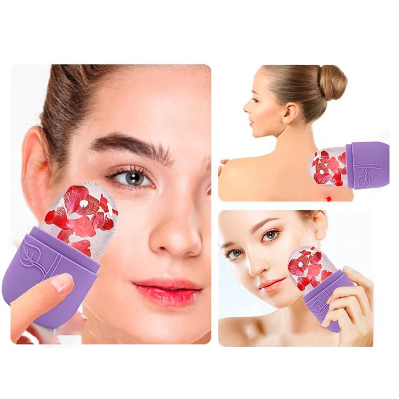Silicone Ice Roller Face Mold – Cooling Facial Skin Tool Facial Ice Roller QXL