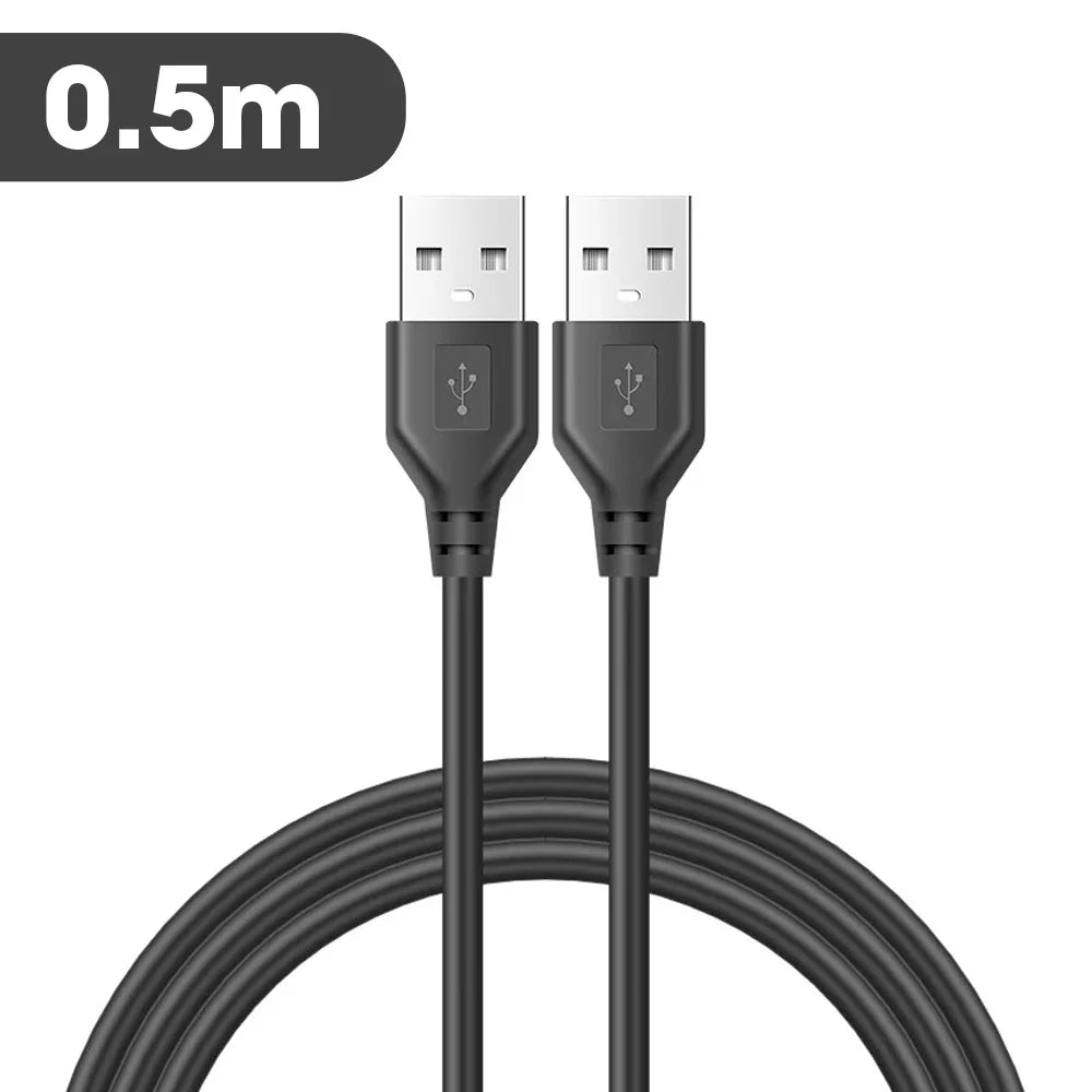 USB 2.0 Male to Male Extension Cable | 0.5m 1m 1.5m USB Extension Cable QXL 0.5m