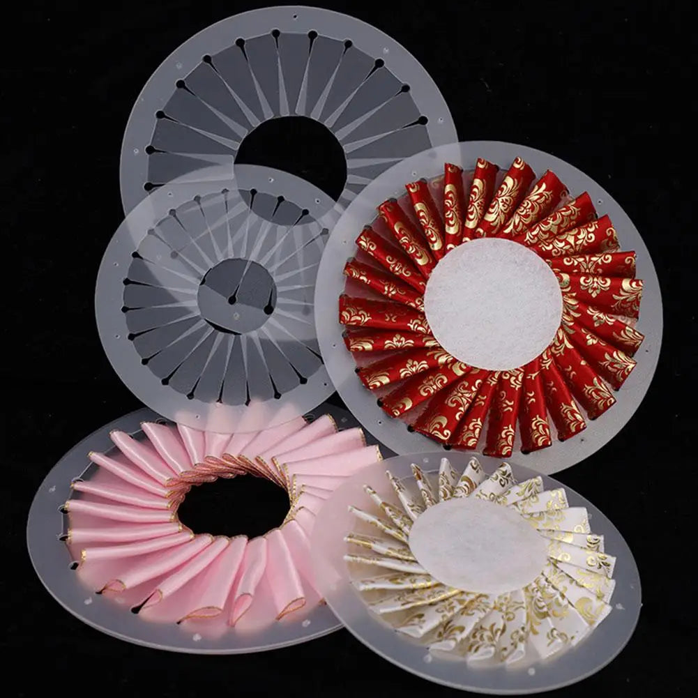 Clear Ribbon Rosette Maker Tool | 9cm 12cm 15cm DIY Flowers Ribbon Rosette Maker QXL