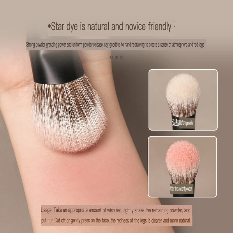 Sandalwood Pointed Blush & Contour Brush | Soft Goat Hair Blush Contour Brush QXL