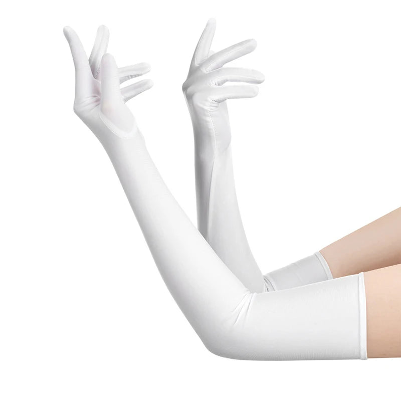 Elbow-Length Spandex Gloves | Party, Wedding & Performance Fashion Spandex Gloves QXL