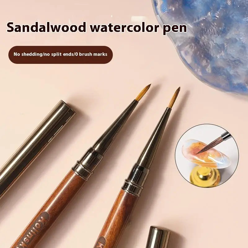 Sandalwood Nail Art Detail Brush Pen | Painting & Carving Nail Art Brush Pen QXL