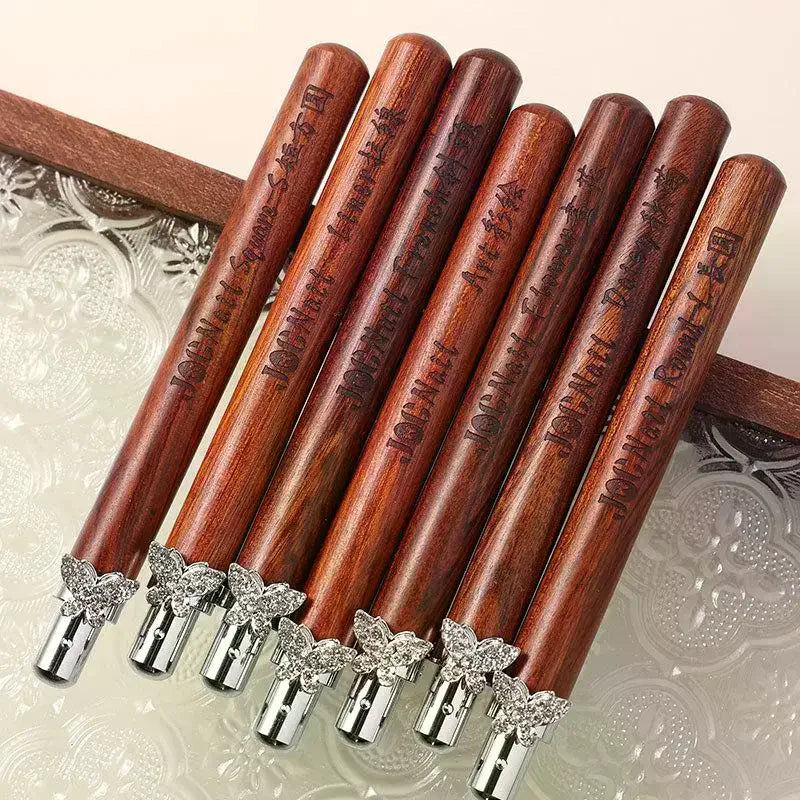 Nail Art Brush Sandalwood Handle UV Gel | Zircon Butterfly Nail Art Brush QXL