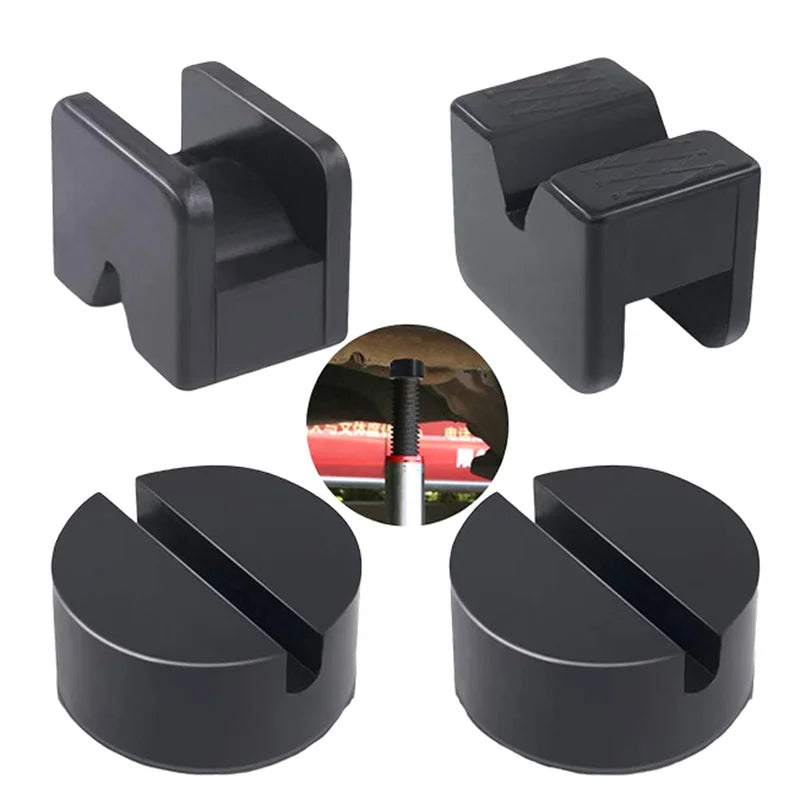 2-Pack Slotted Car Jack Rubber Pads | 3-Ton Universal Adapter Jack Stand Pad QXL