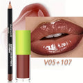 Lip Gloss & Liner Set | Nude Tinted Glow Oil Lip Kit Lip Gloss & Liner Set QXL V05107