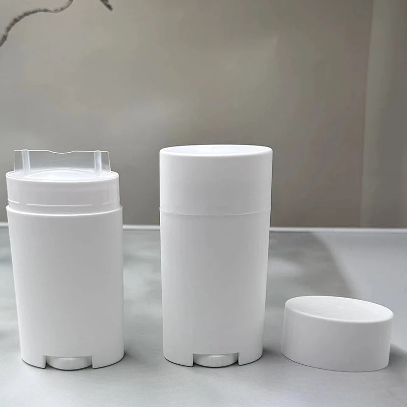 75g Refillable Rotating Lipstick & Deodorant Tube | White Refillable Cosmetic Tube QXL