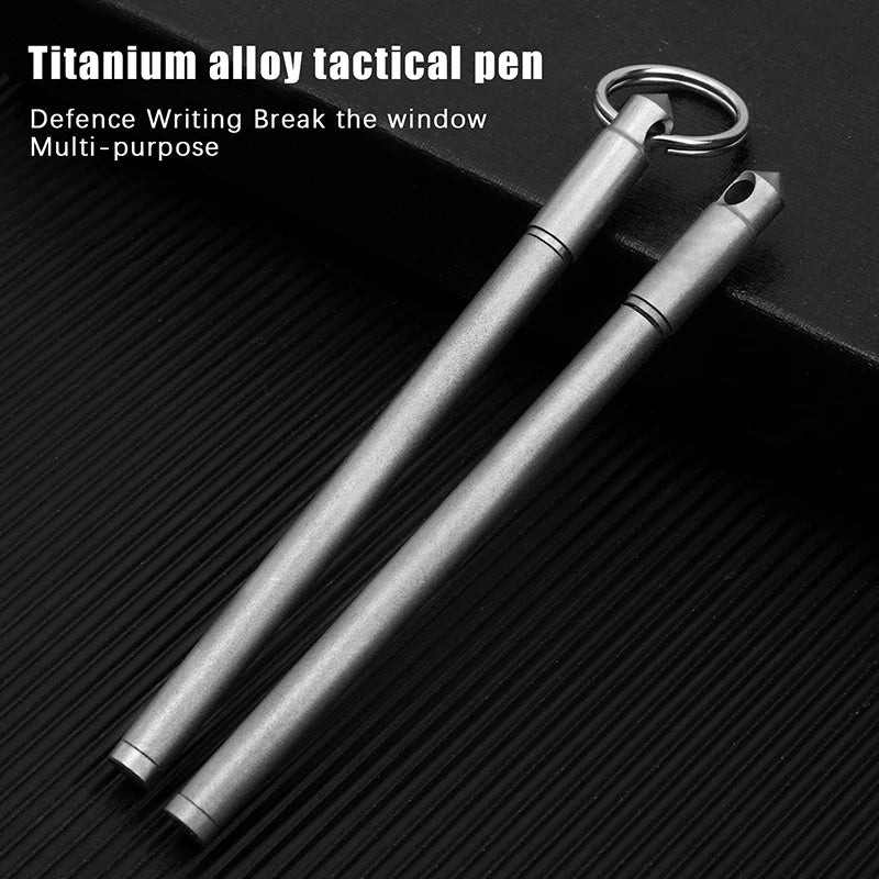 Compact Titanium EDC Ballpoint Pen Keychain | Camping & Hiking EDC Ballpoint Pen QXL