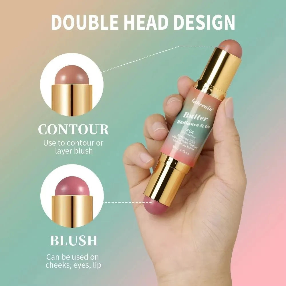 Double-Ended Blush & Bronze Stick | Multipurpose Makeup Blush Stick QXL