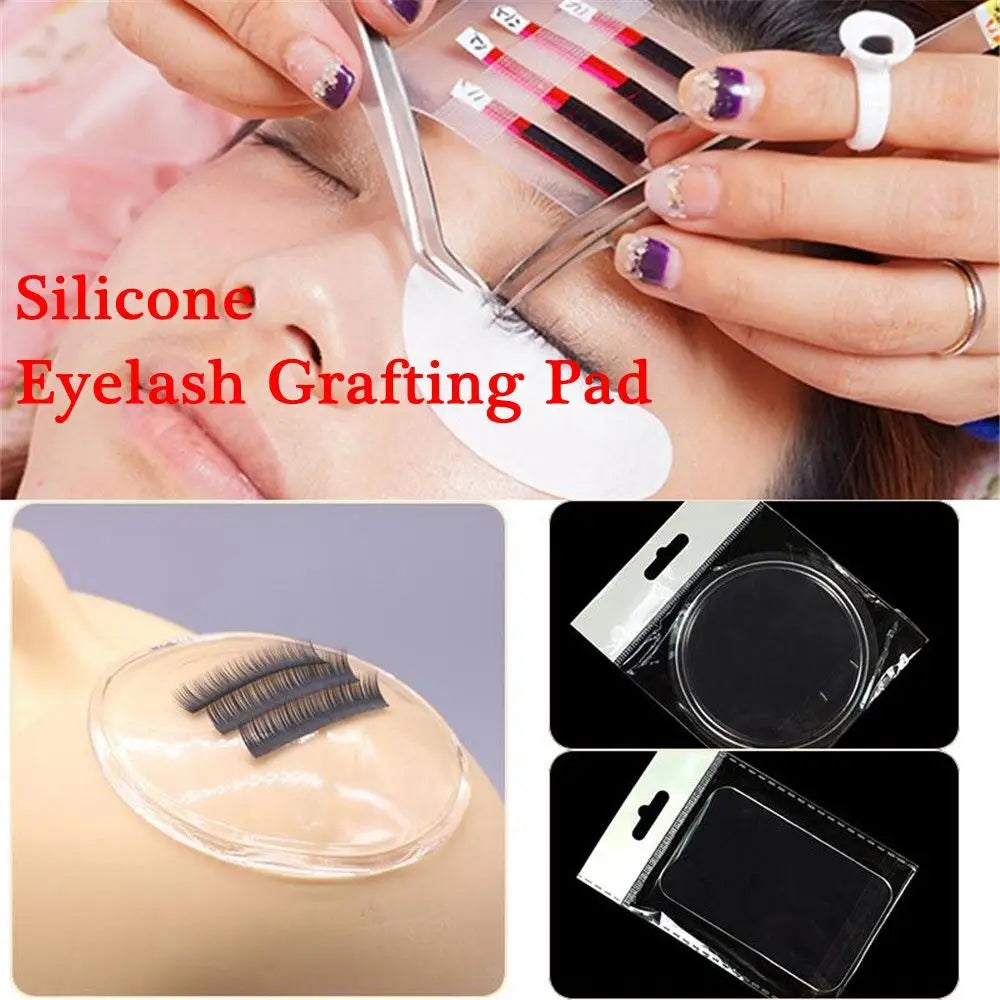 Silicone Eyelash Extension Glue Pad & Lash Grafting Holder Lash Extension Tool QXL