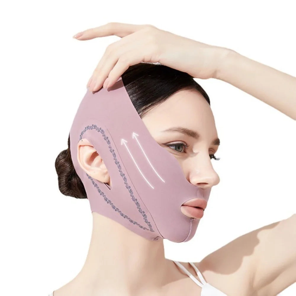 V-Line Face Lifting Belt | Chin Contouring Sleep Mask Face Lifting Belt QXL Gold