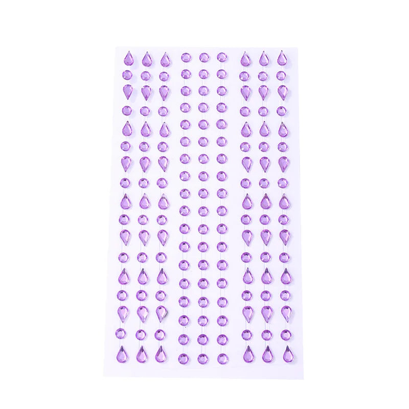 Self-Adhesive Rhinestone Gem Nail Stickers – Multicolor Sheet Nail Rhinestone Stickers QXL