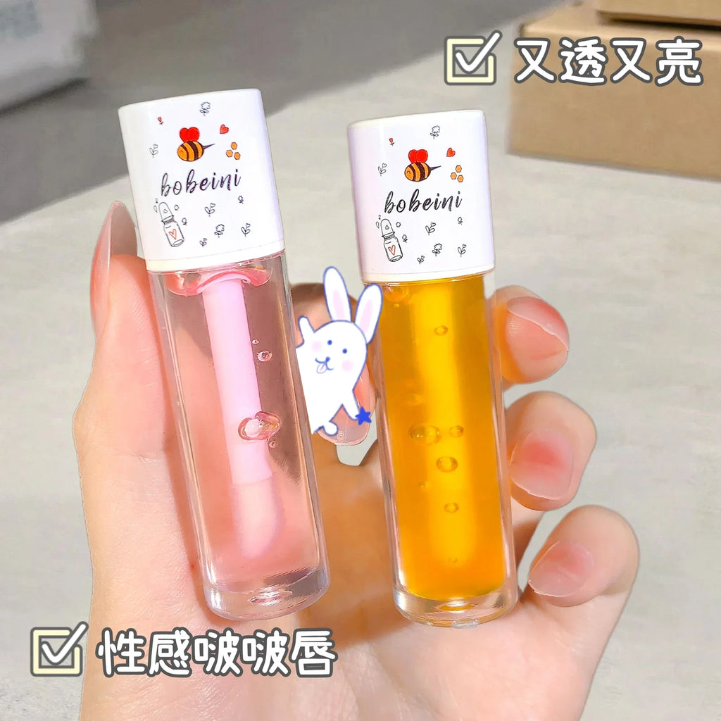 Peach Honey Lip Oil | Plumping Moisturizing Gloss & Balm Lip Oil Gloss QXL