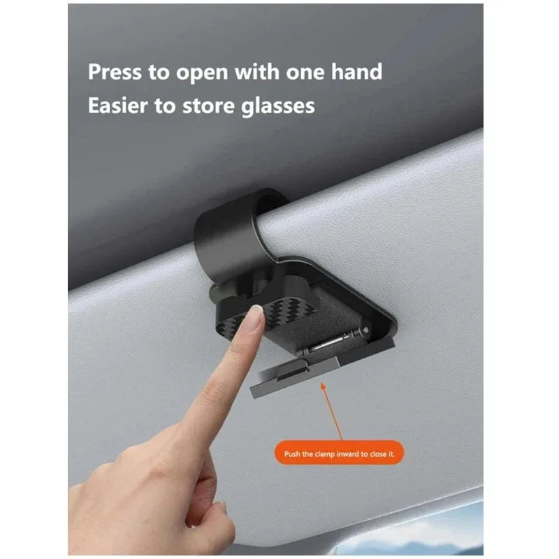 Carbon Fiber Car Sunglasses Clip & Visor Holder | Receipt Clip Car Visor Clip QXL