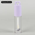 2.5ml Pink Heart-Shaped Empty Lip Gloss Tube with Keychain Lip Gloss Container QXL Sloping Purple