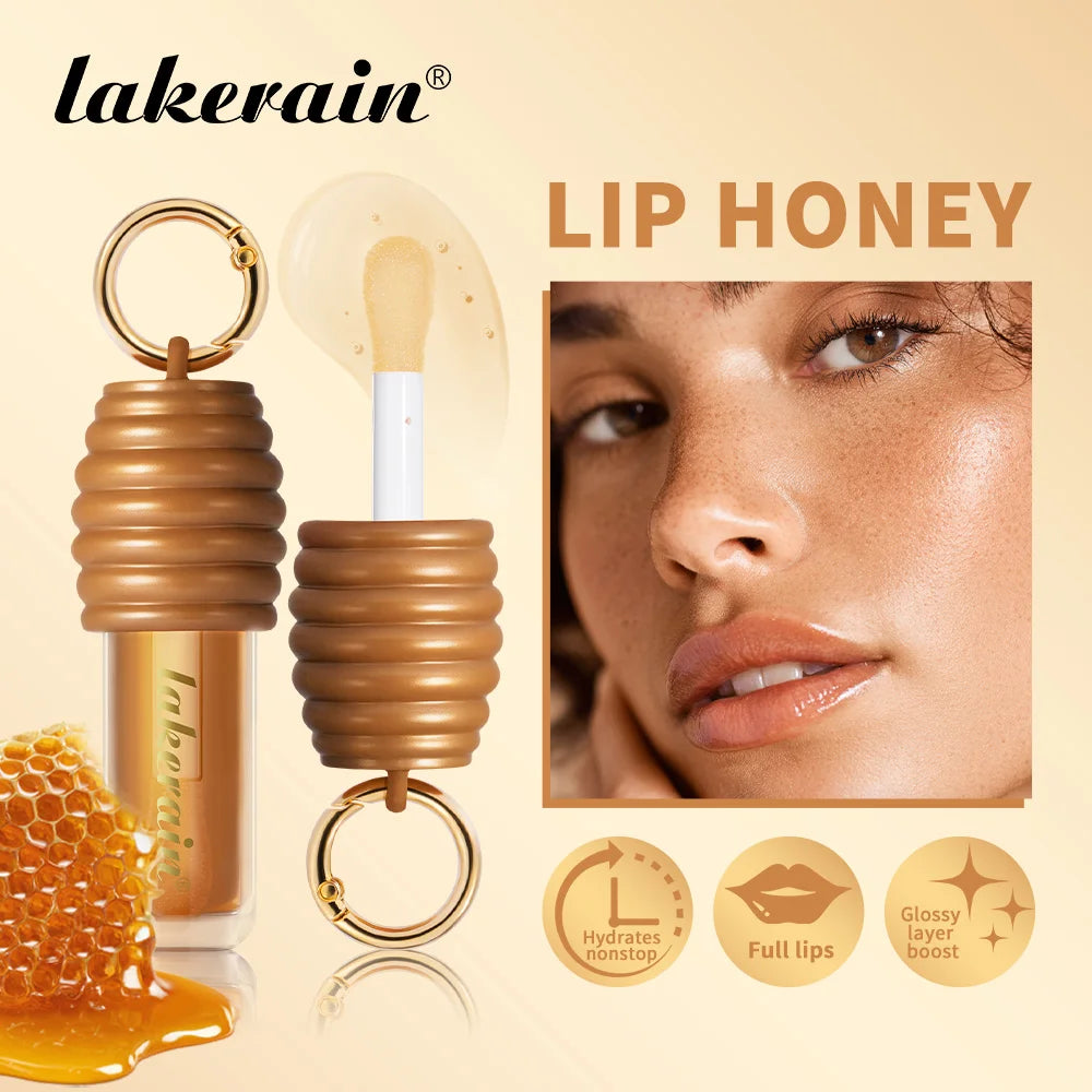 Lakerain 2-Pc Honey Chocolate Lip Gloss Set | Moisturizing Lip Gloss Set QXL
