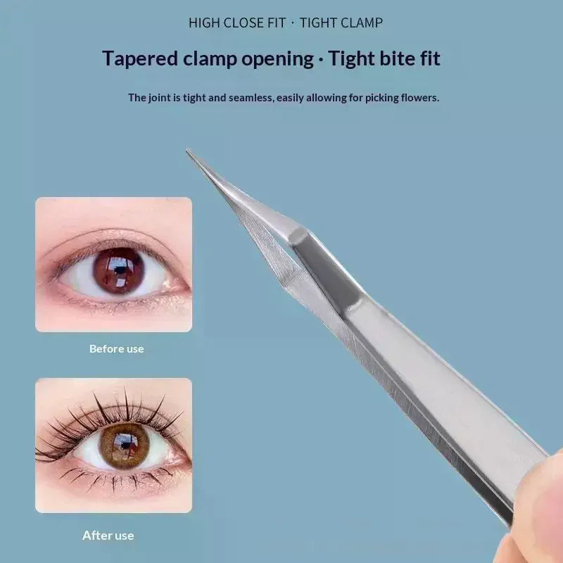 Lash Extension Tweezers – Anti-Slip Stainless Steel Precision Lash Extension Tweezers QXL