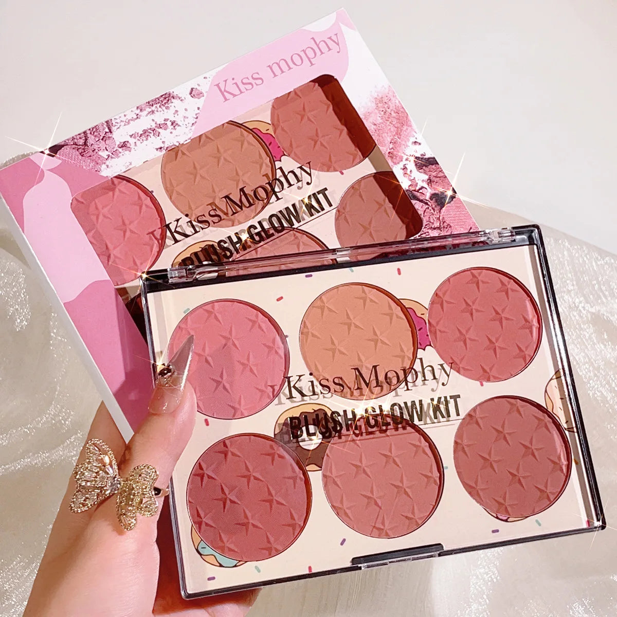 6-Color Matte Blush Palette | High Pigment Long-Lasting Blush Palette QXL