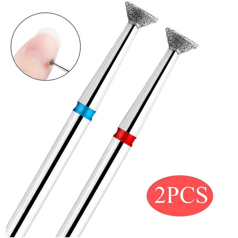 2-Pack Flying Saucer Diamond Nail Drill Bits – Cuticle & Edge Nail Drill Bit QXL