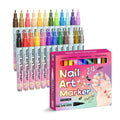 12/24-Color 3D Nail Art Pen Set | Acrylic Paint Liner & Dotting Nail Art Pen Set QXL 24 colors