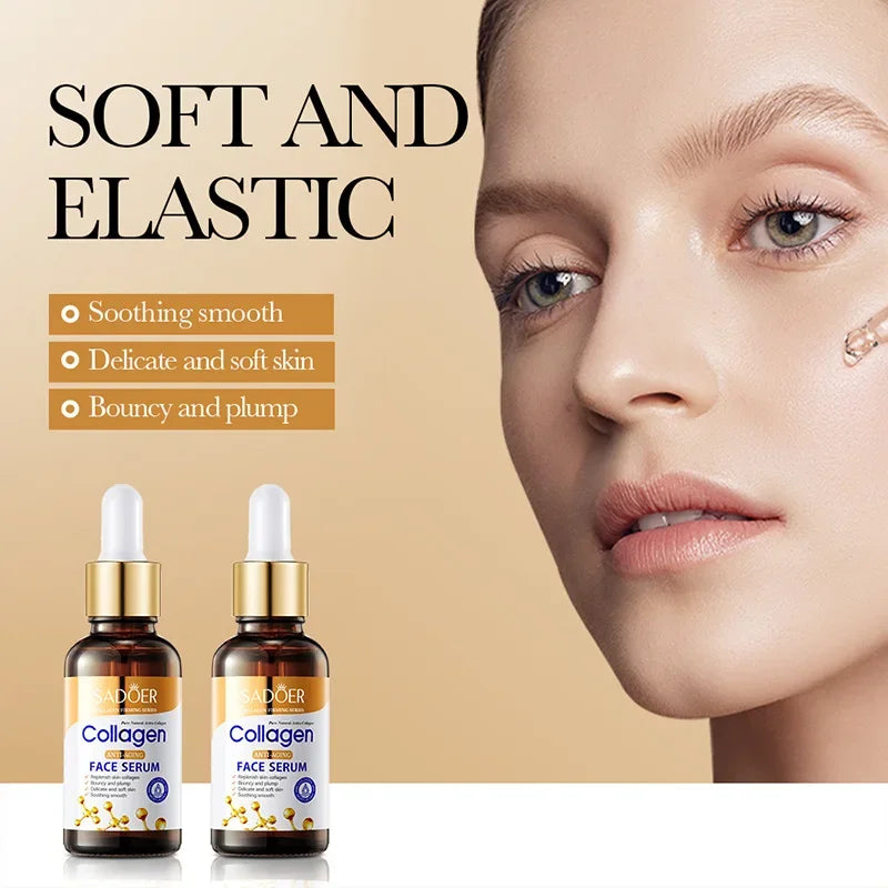 SADOER 3-Pack Collagen Face Serum – Firming & Moisturizing Collagen Face Serum QXL