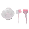 3-Pc Hair Dye Brush Set – Bowl, Pointed Tail & Double Brush Hair Dye Brush Set QXL Pink