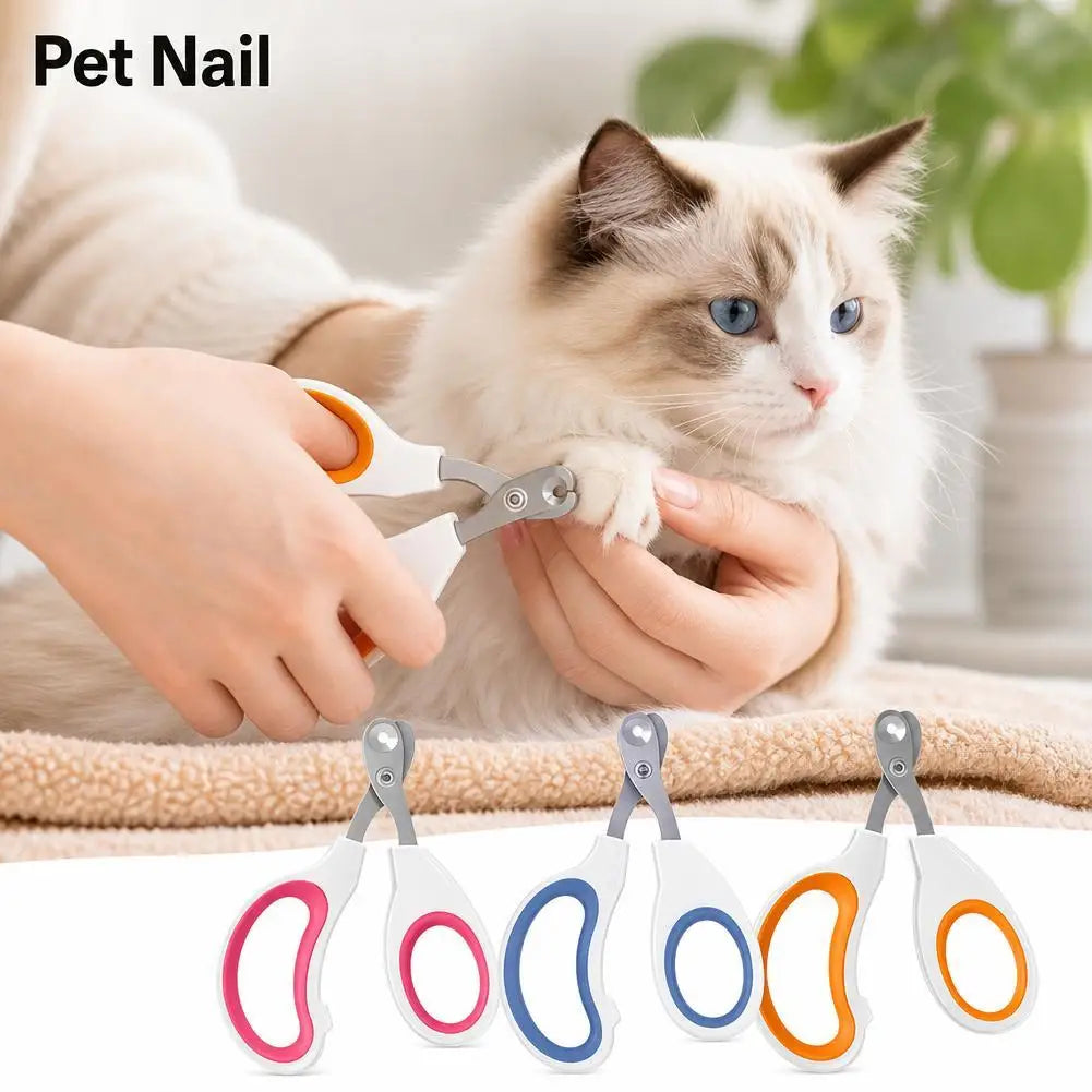Pet Nail Scissors | Round-Hole Claw Trimmer for Cats & Dogs Pet Nail Trimmer QXL