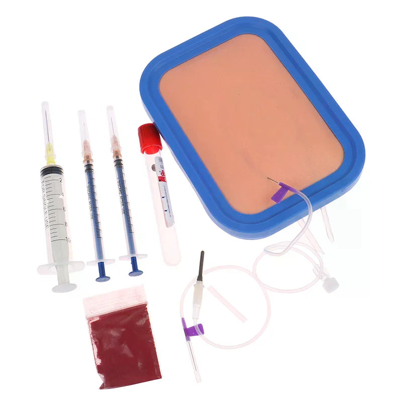 Venipuncture IV Injection Training Silicone Pad Model Set Medical Training Model QXL